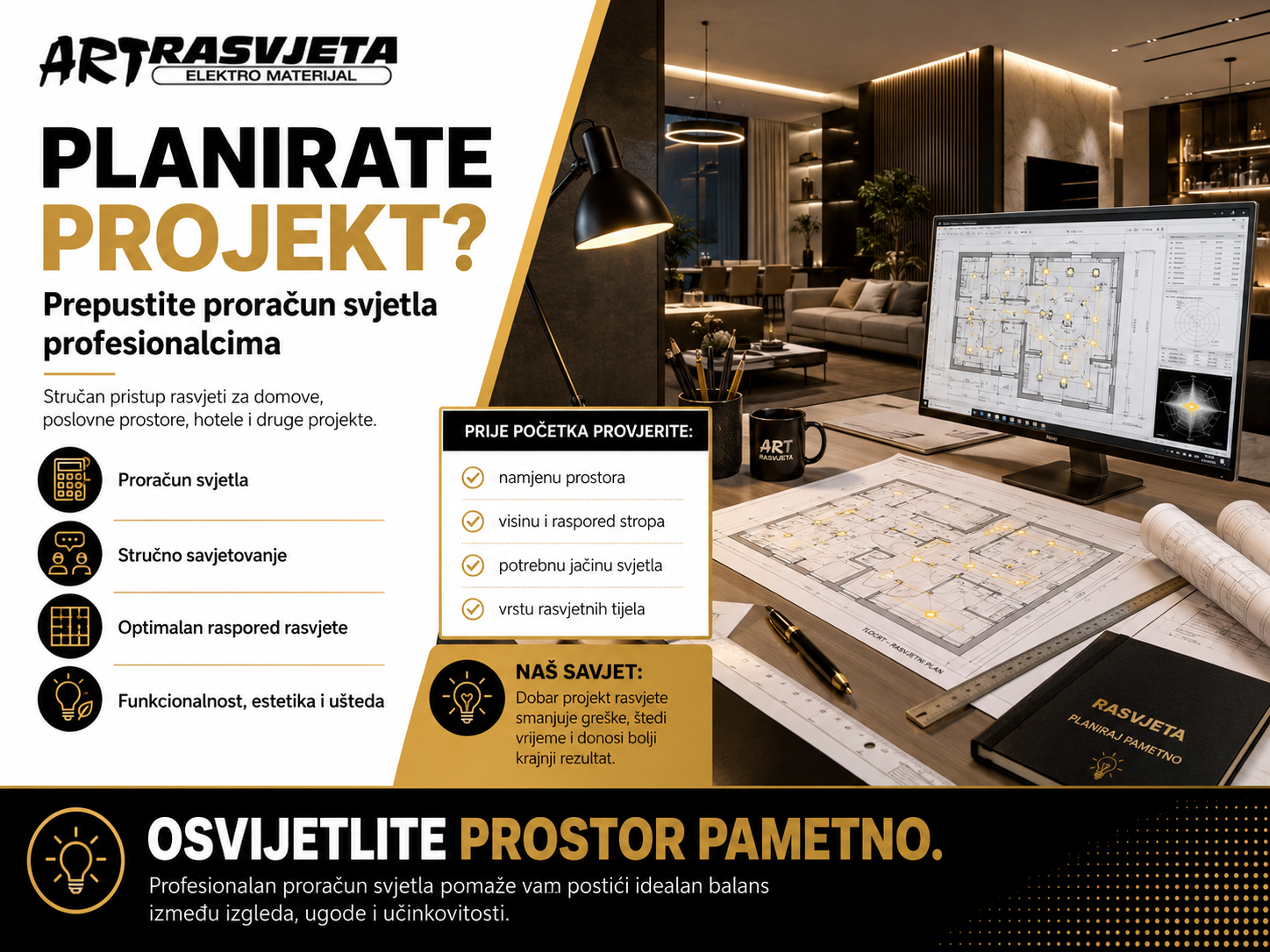 Planirate projekt? Prepustite proračun svjetla profesionalcima