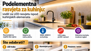 Podelementna rasvjeta za kuhinju: vodič za LED rasvjetu ispod kuhinjskih elemenata