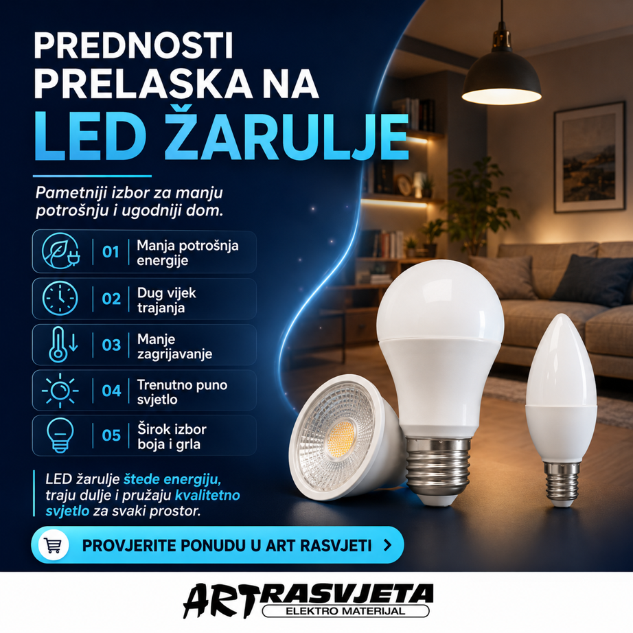 Prednosti prelaska na LED žarulje