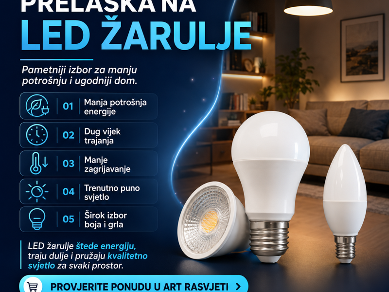 Prednosti prelaska na LED žarulje