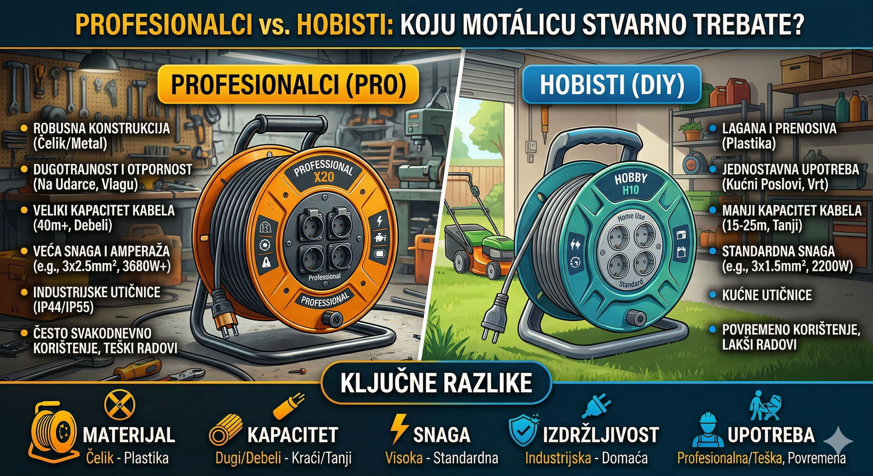 Profesionalci vs. Hobisti: Koju motalicu stvarno trebate?