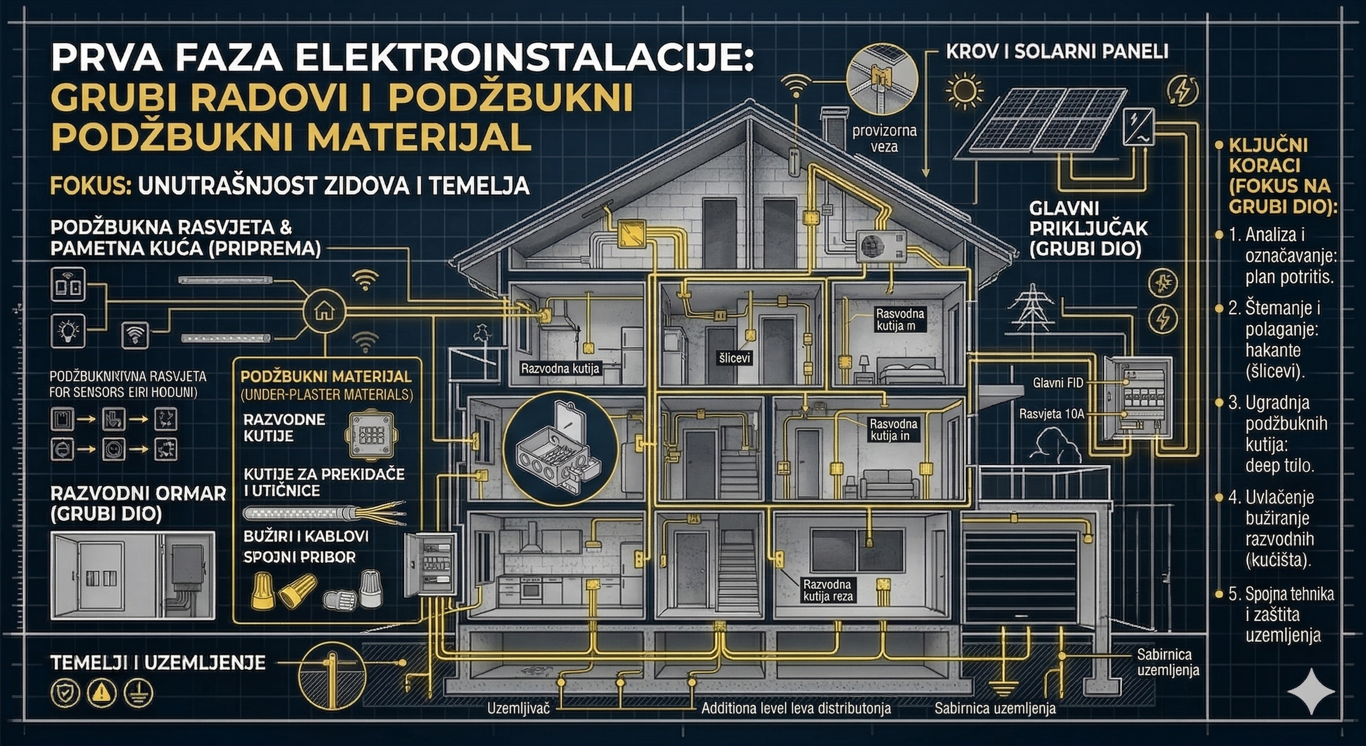 Prva faza: "Grubi" radovi i podžbukni materijal