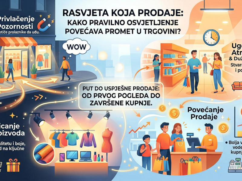 Rasvjeta koja prodaje: Kako pravilno osvjetljenje povećava promet u trgovini?