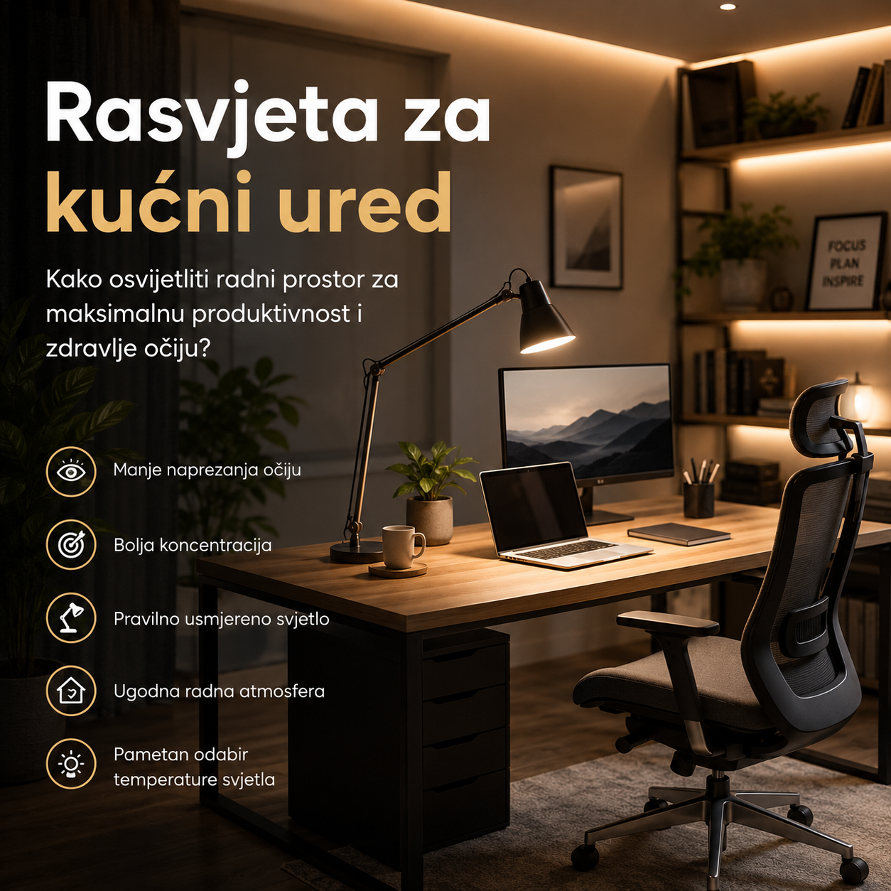 Rasvjeta za kućni ured