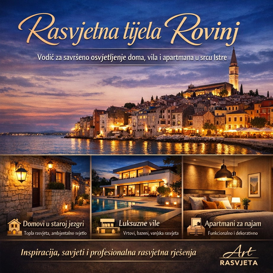 Rasvjetna tijela Rovinj: Vodič za savršeno osvjetljenje doma, vila i apartmana u srcu Istre