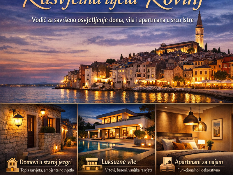 Rasvjetna tijela Rovinj: Vodič za savršeno osvjetljenje doma, vila i apartmana u srcu Istre