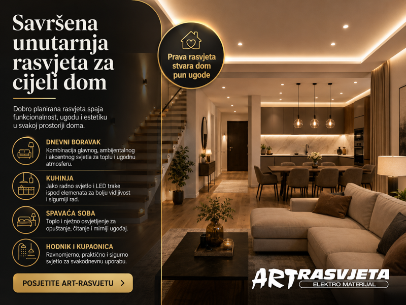 Savršena unutarnja rasvjeta za cijeli dom