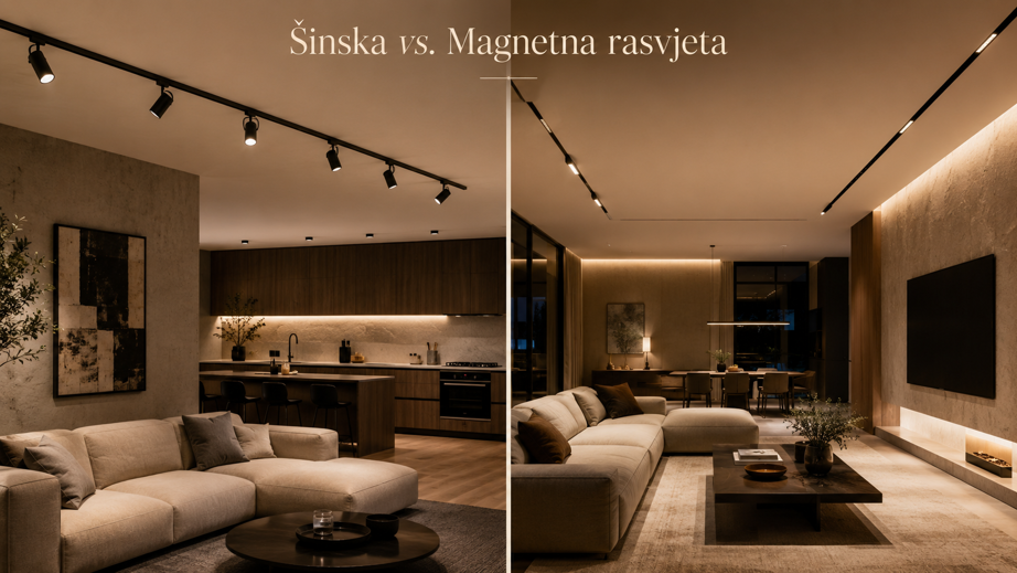 Šinska vs. Magnetna rasvjeta? Vodič i glavne razlike