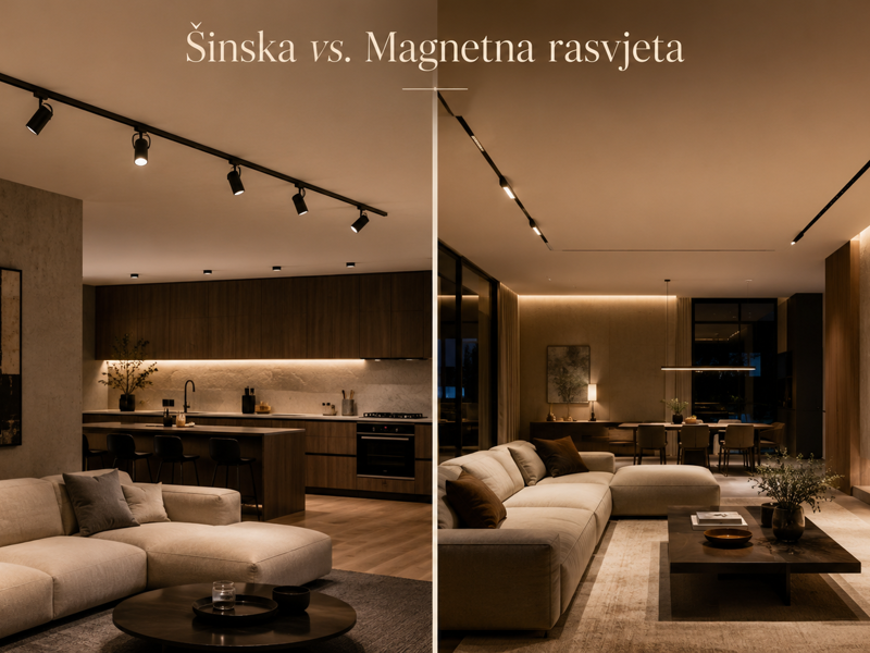 Šinska vs. Magnetna rasvjeta? Vodič i glavne razlike