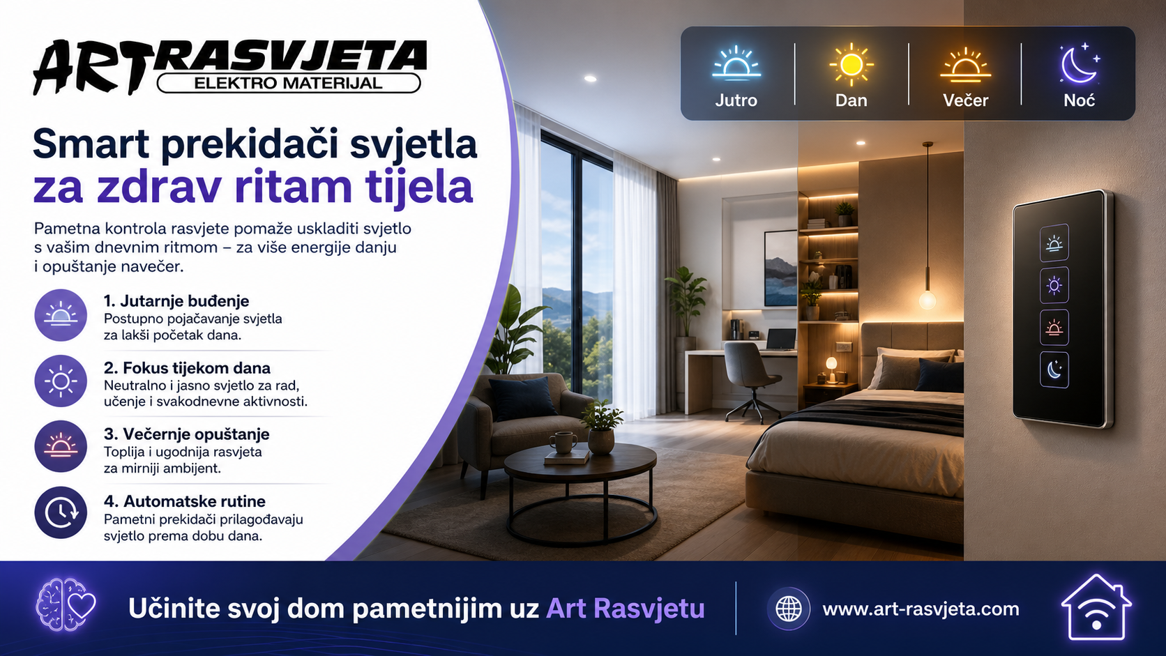 Smart prekidači svjetla za zdrav ritam tijela