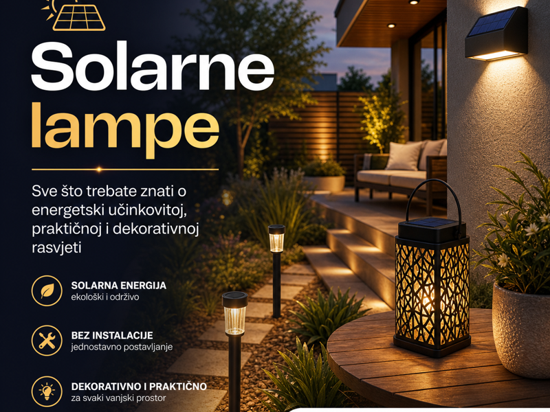 Solarne lampe – sve što trebate znati o energetski učinkovitoj, praktičnoj i dekorativnoj rasvjeti