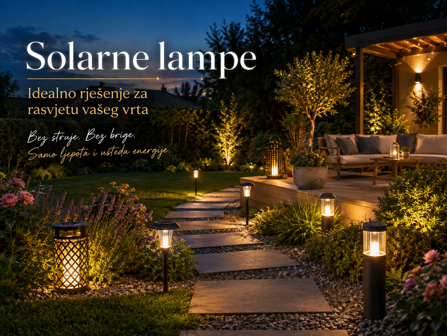 Solarne lampe – zašto su idealno rješenje za rasvjetu vašeg vrta?﻿﻿﻿