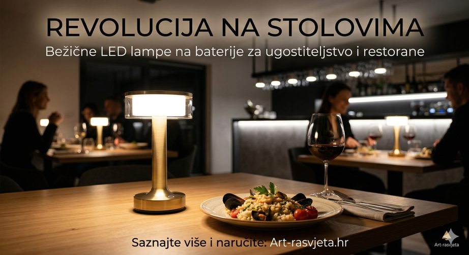 Stolne lampe na baterije: Budućnost ambijentalne rasvjete u ugostiteljstvu