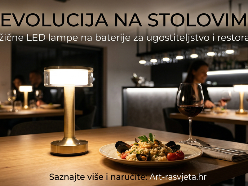 Stolne lampe na baterije: Budućnost ambijentalne rasvjete u ugostiteljstvu