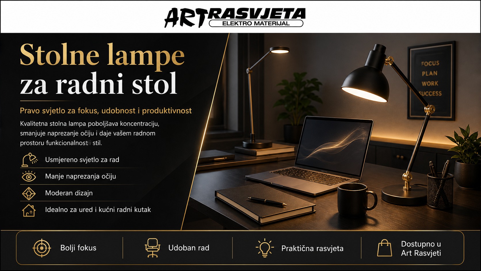 Stolne lampe za radni stol 