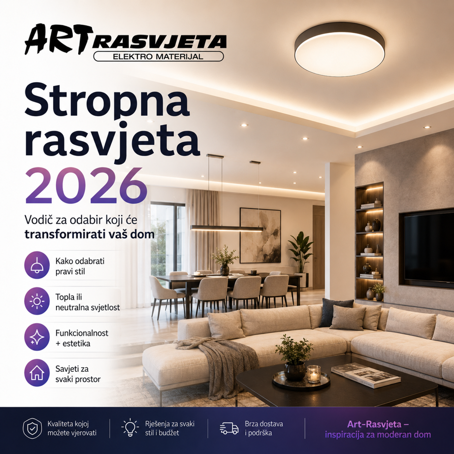 Stropna rasvjeta 2026: Vodič za odabir koji će transformirati vaš dom