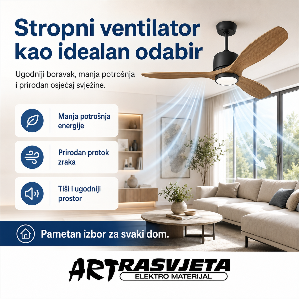 Stropni ventilator kao idealan odabir