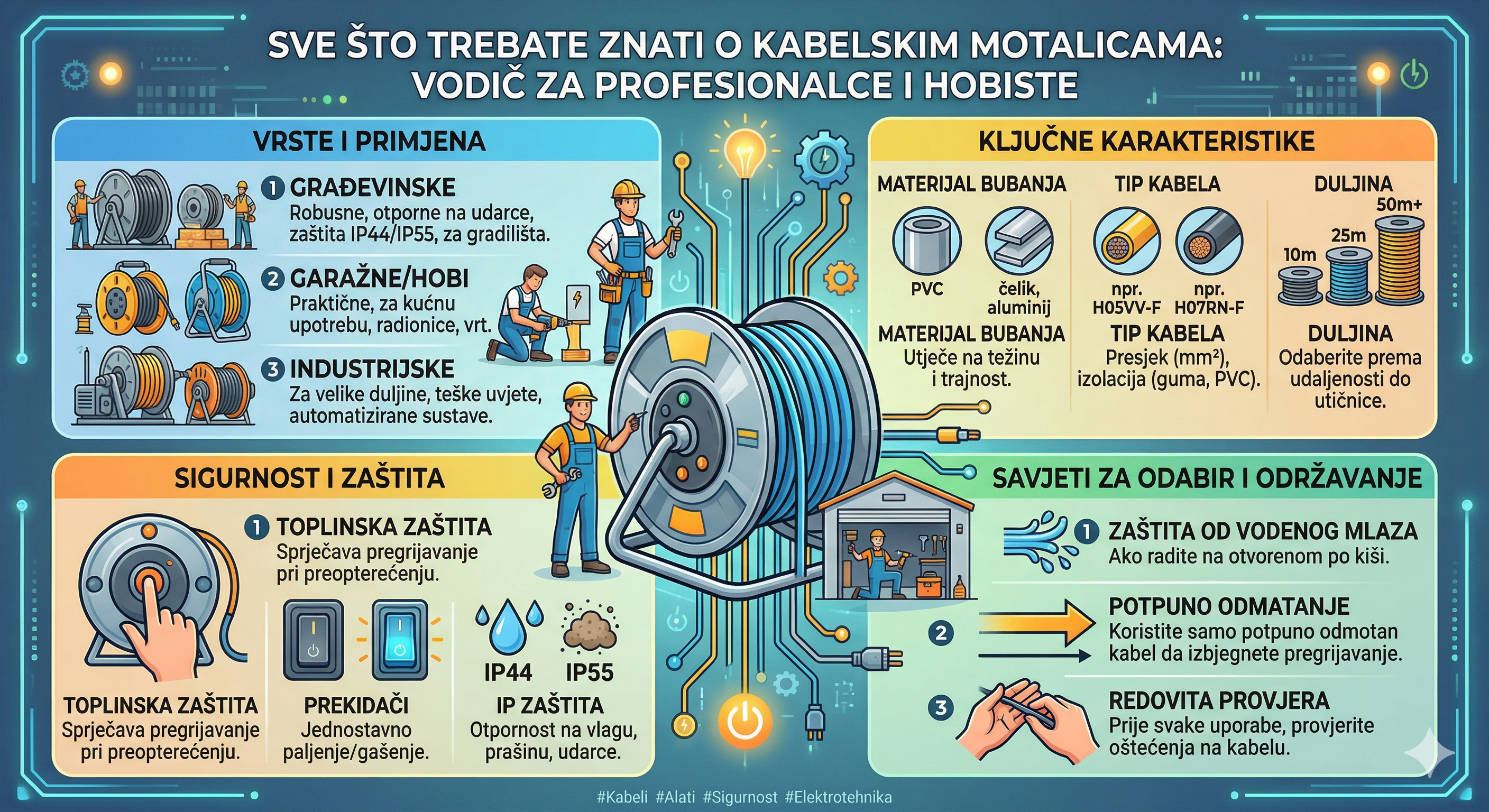 Sve što trebate znati o kabelskim motalicama: Vodič za profesionalce i hobiste 