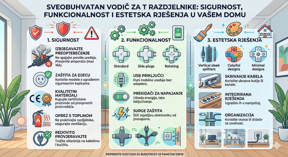 Sveobuhvatan vodič za T razdjelnike: Sigurnost, funkcionalnost i estetska rješenja u vašem domu