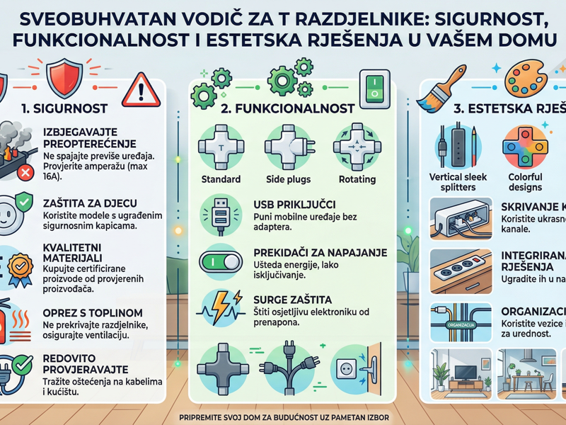 Sveobuhvatan vodič za T razdjelnike: Sigurnost, funkcionalnost i estetska rješenja u vašem domu