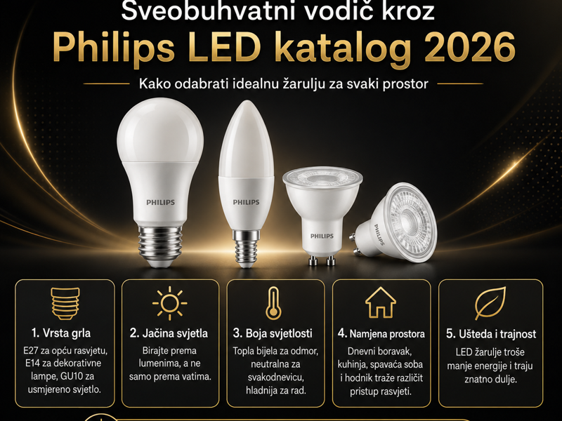 Sveobuhvatni vodič kroz Philips LED katalog 2026: Kako odabrati idealnu žarulju za svaki prostor