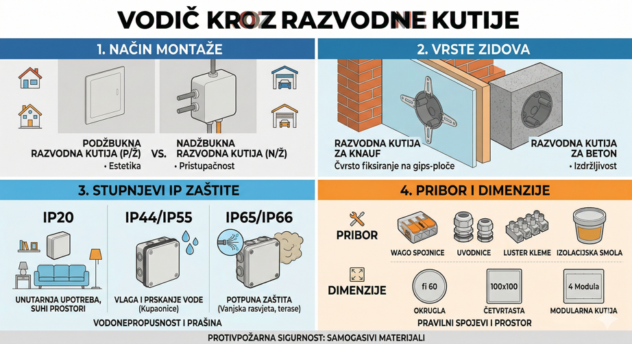 Sveobuhvatni vodič kroz razvodne kutije: Ključ sigurne i funkcionalne elektroinstalacije