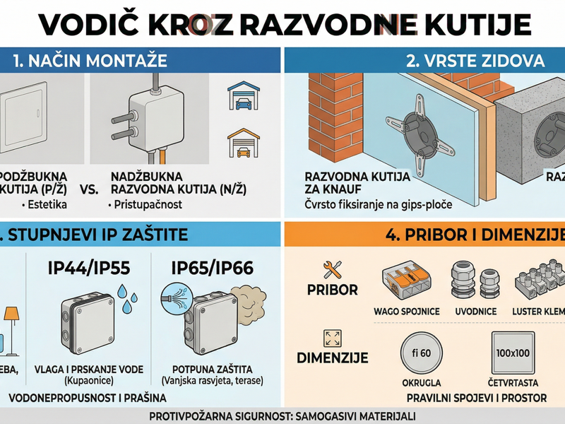 Sveobuhvatni vodič kroz razvodne kutije: Ključ sigurne i funkcionalne elektroinstalacije