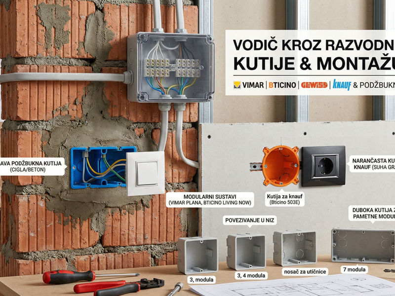 Sveobuhvatni vodič kroz razvodne kutije: Odabir i montaža za Vimar, Bticino i Gewiss sustave