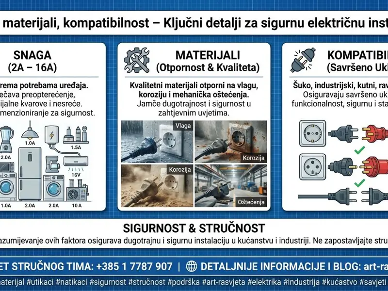 Sveobuhvatni vodič kroz utikače i natikače: Od kućne sigurnosti do industrijske snage