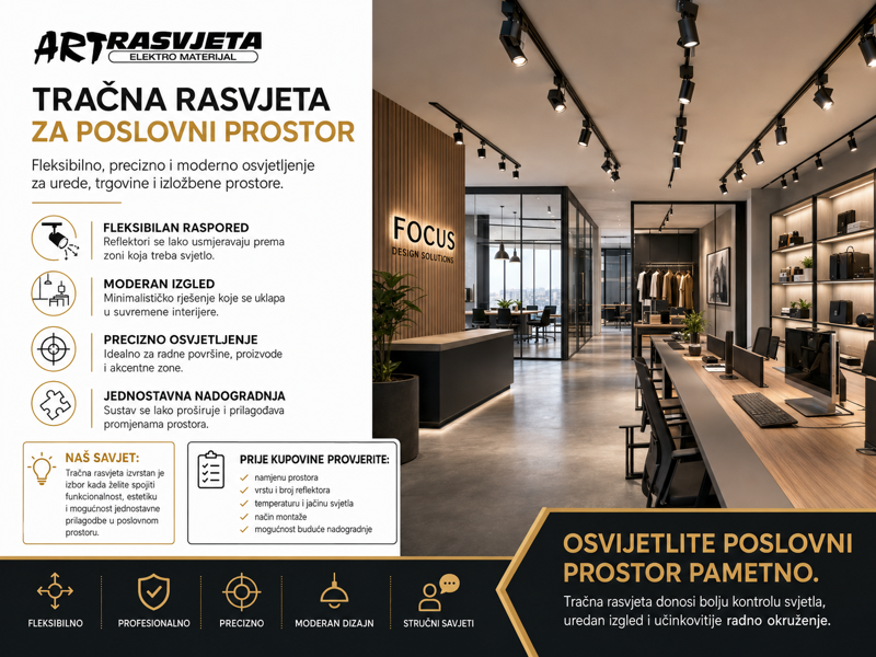 Tračna rasvjeta za poslovni prostor