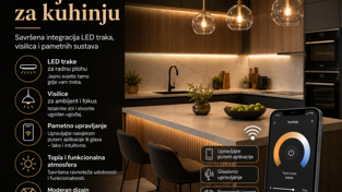 Ultimativni vodič kroz rasvjetu za kuhinju: Integracija LED traka, visilica i pametnih sustava
