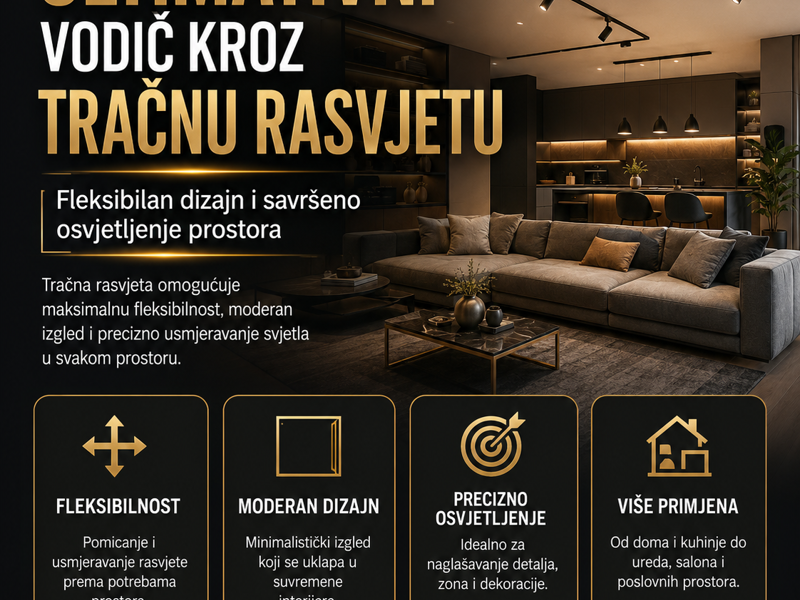 Ultimativni vodič kroz tračnu rasvjetu: Fleksibilan dizajn i savršeno osvjetljenje prostora