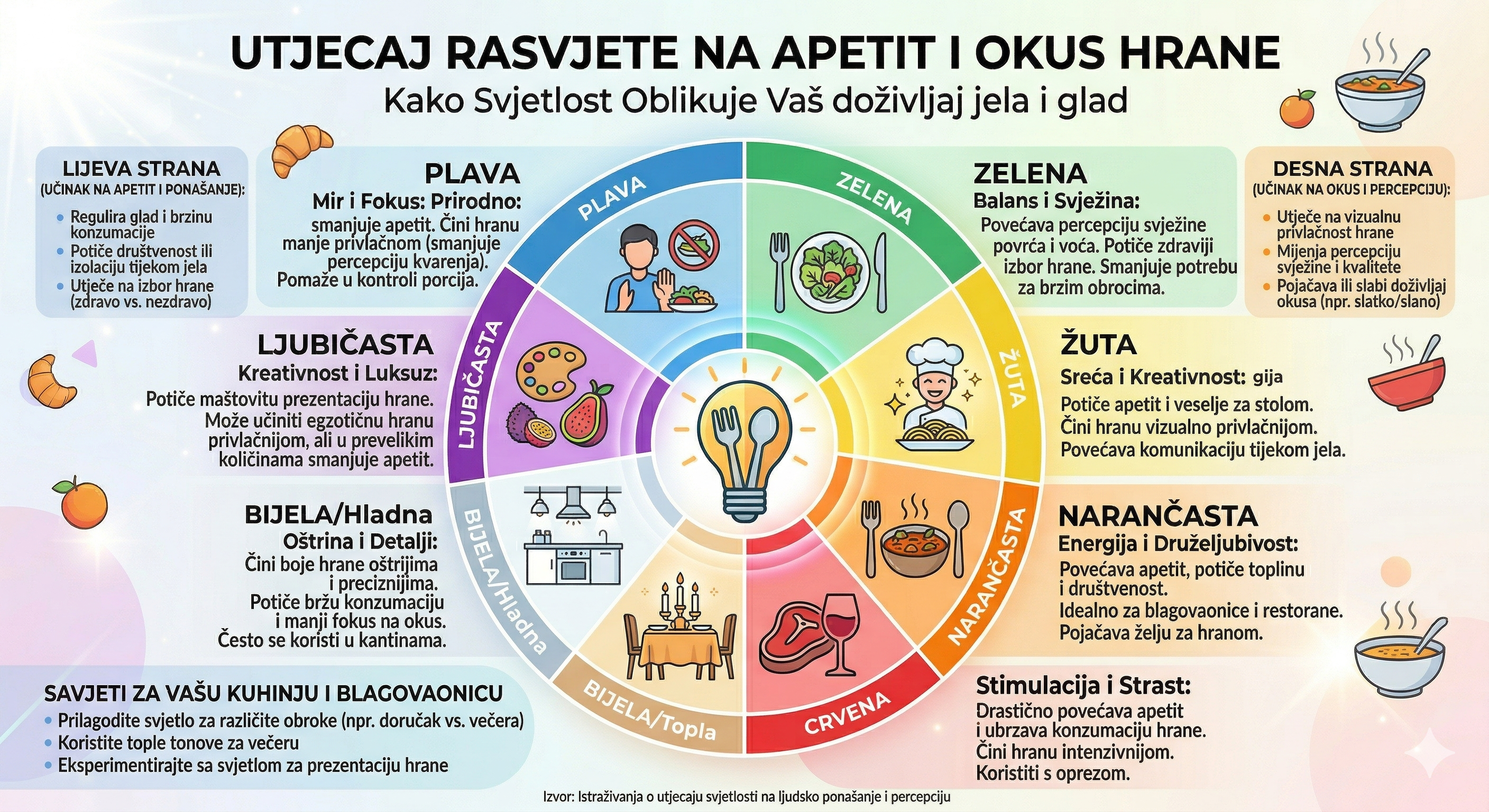 Utjecaj rasvjete na apetit i okus hrane