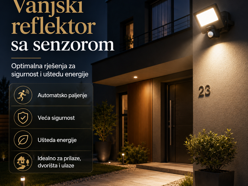 Vanjski reflektor sa senzorom: Optimalna rješenja za sigurnost i uštedu energije