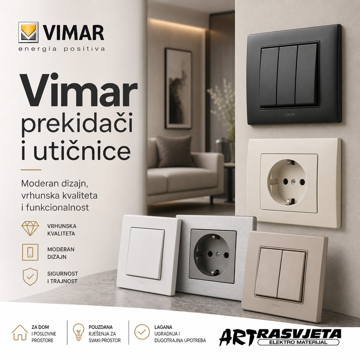 Vimar prekidači i utičnice