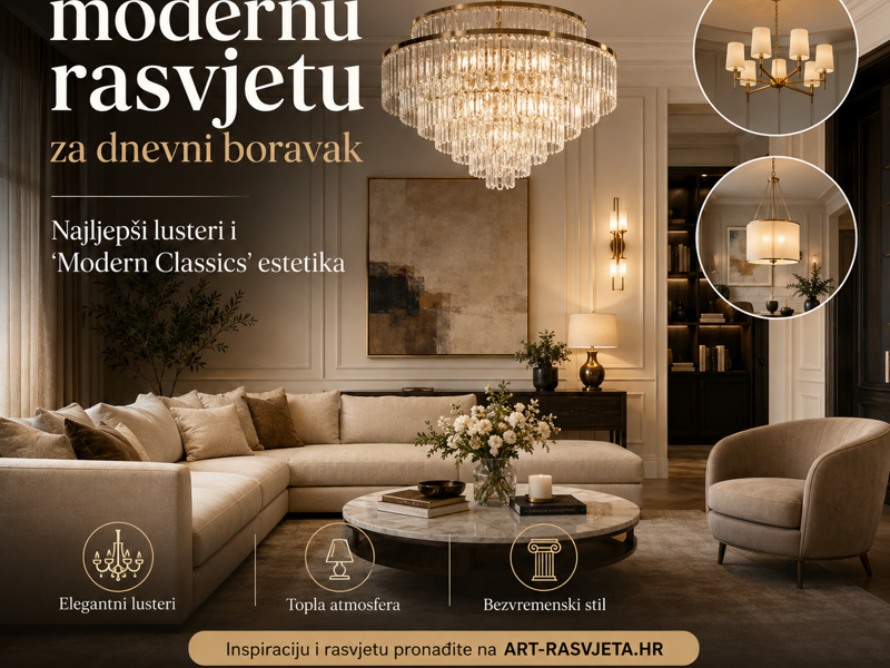 Vodič kroz modernu rasvjetu za dnevni boravak: Najljepši lusteri i "Modern Classics" estetika