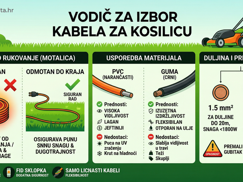 Vodič za izbor i održavanje: Sve što trebate znati o kabelu za kosilicu
