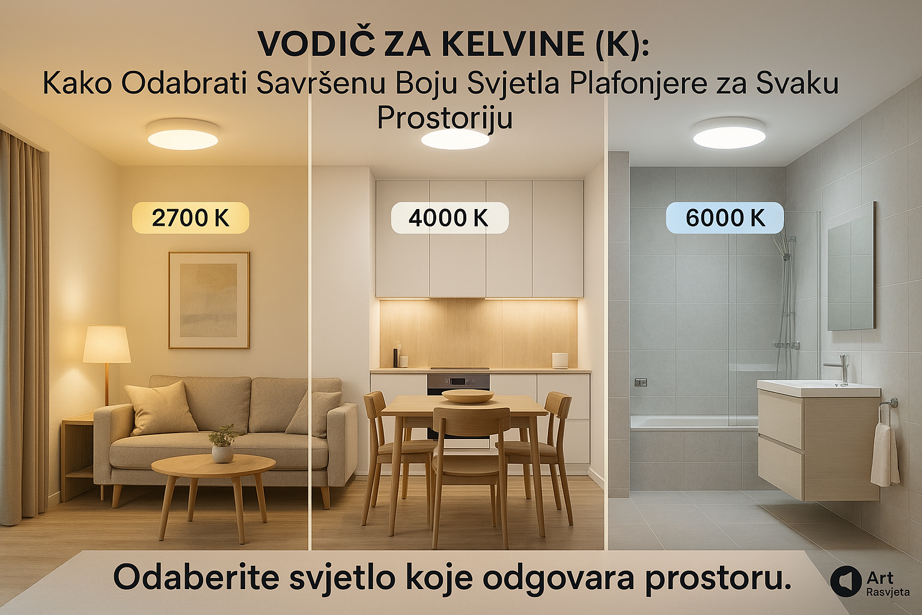 Vodič za Kelvine (K): Kako Odabrati Savršenu Boju Svjetla Plafonjere za Svaku Prostoriju