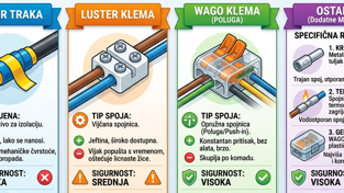 WAGO, Luster Klema ili Izolir Traka: Kako Sigurno Spojiti Električne Vodiče?