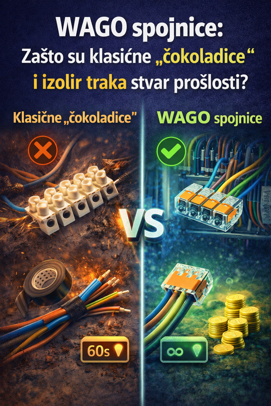 WAGO spojnice: Zašto su klasične "čokoladice" i izolir traka stvar prošlosti?