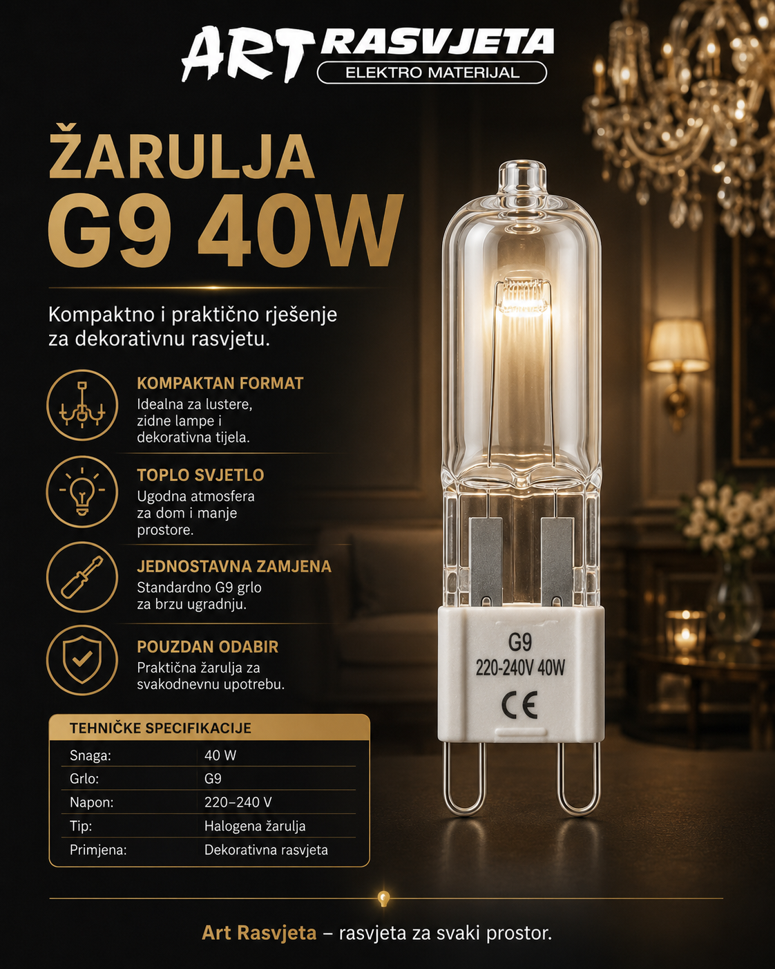 Žarulja G9 40W