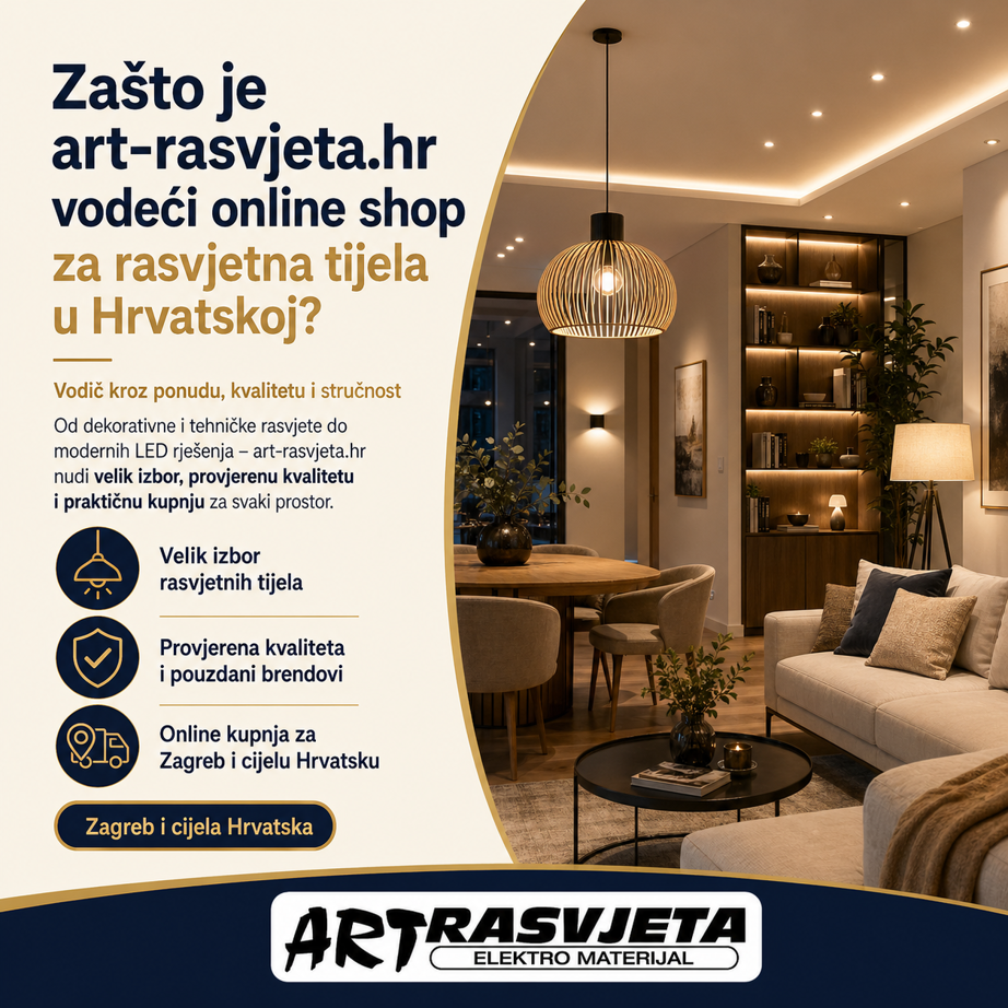 Zašto je art-rasvjeta.hr vodeći online shop za rasvjetna tijela u Hrvatskoj?