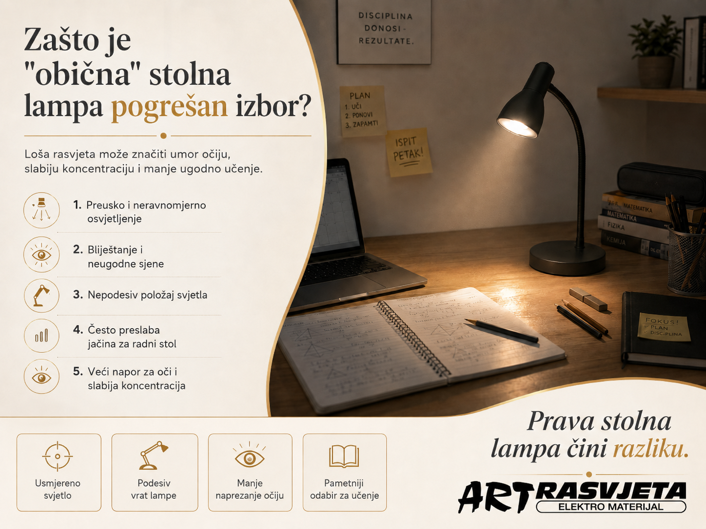 Zašto je "obična" stolna lampa pogrešan izbor?