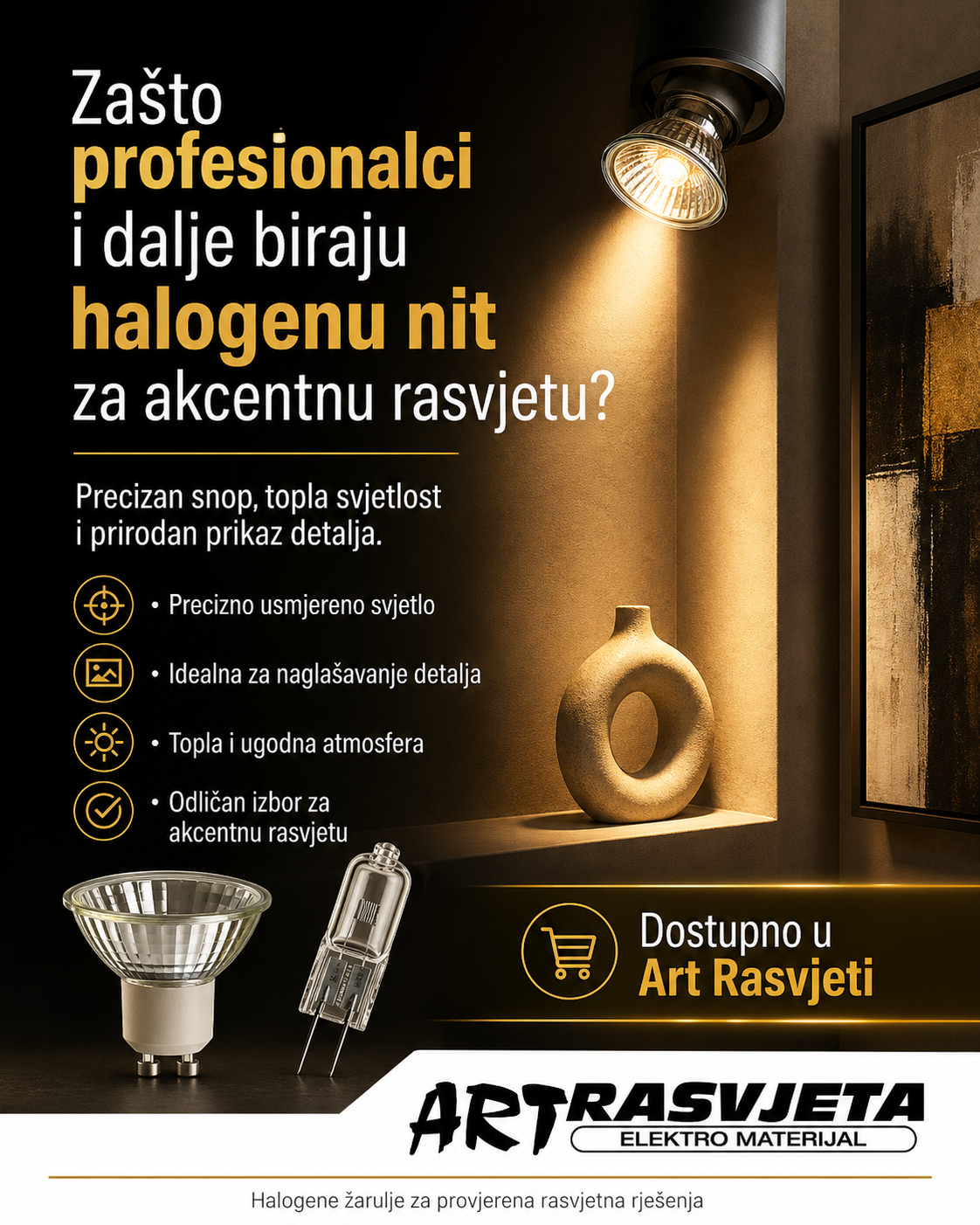 Zašto profesionalci i dalje biraju halogenu nit za akcentnu rasvjetu?