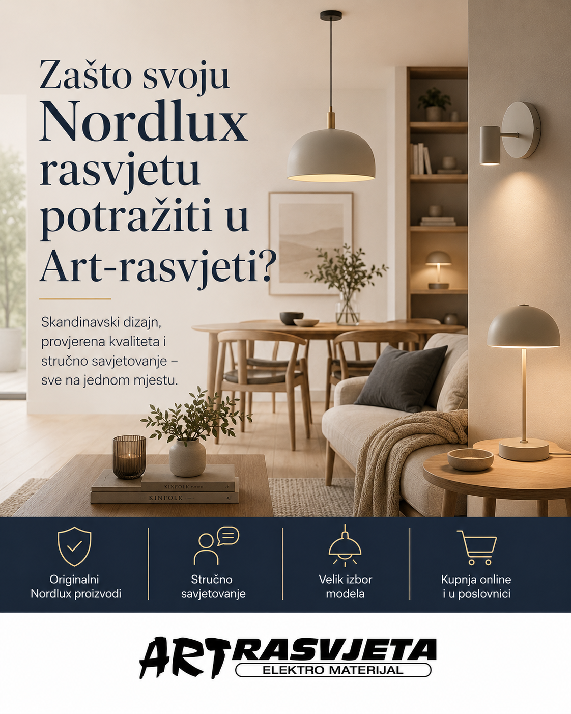 Zašto svoju Nordlux rasvjetu potražiti u Art-rasvjeti?