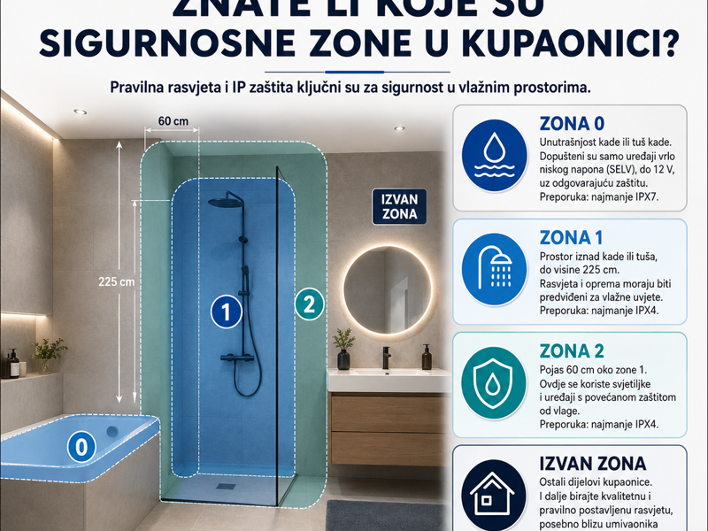 Znate li koje su sigurnosne zone u kupaonici?