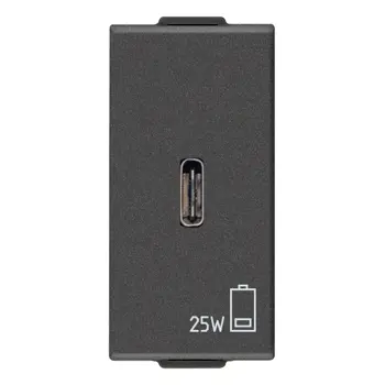 VIMAR NEVE UP C-USB PRIKLJUČNICA 25W 1MJ KARBON MAT