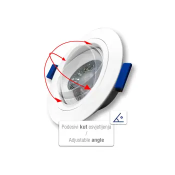 336-126 LED UGRADBENA SVJETILJKA - DOWNLIGHT, 5 W, 370 LM  3000 K (TOPLO BIJELO