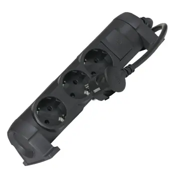 694601 PRODUŽNI KABEL S INDIKATOROM 3X2P/1,5m 3500w CRNI