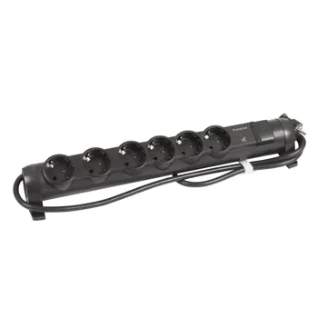 694612 PRODUŽNI KABEL/PRENAPONSKA ZAŠTITA 6X2P/1,5m CRNI